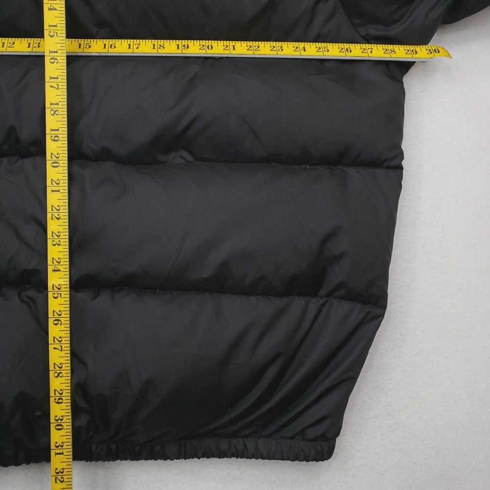 Vintage Polo Ralph Lauren Mens 2XL Black Down Puffer Quilted USA Flag 90s